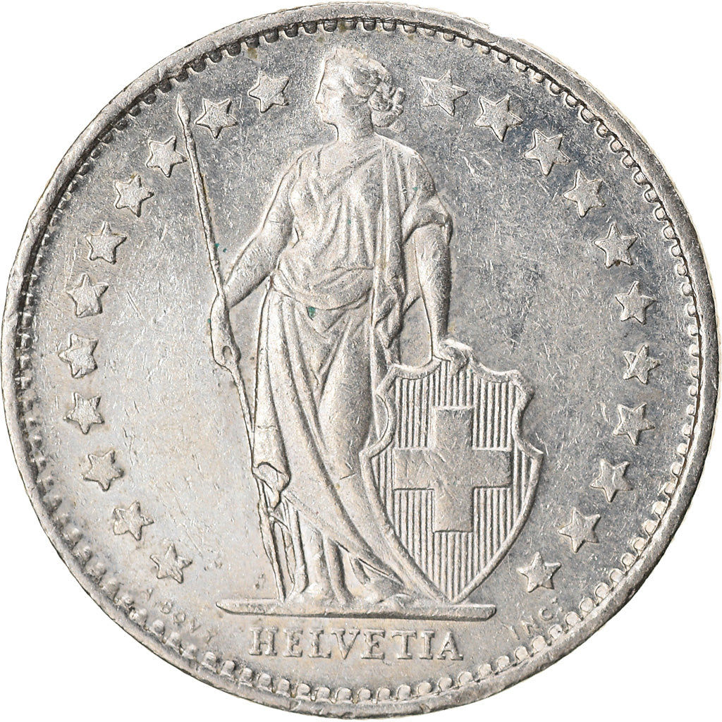 Coin, Switzerland, 1/2 Franc, 1980, Bern, EF(40-45), Copper-nickel, KM:23a.1