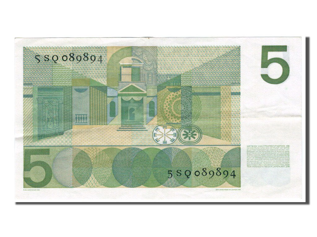 Paesi Bassi, 5 Gulden, 1966, SPL-