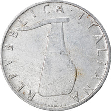 Coin, Italy, 5 Lire, 1973, Rome, VF(30-35), Aluminum, KM:92