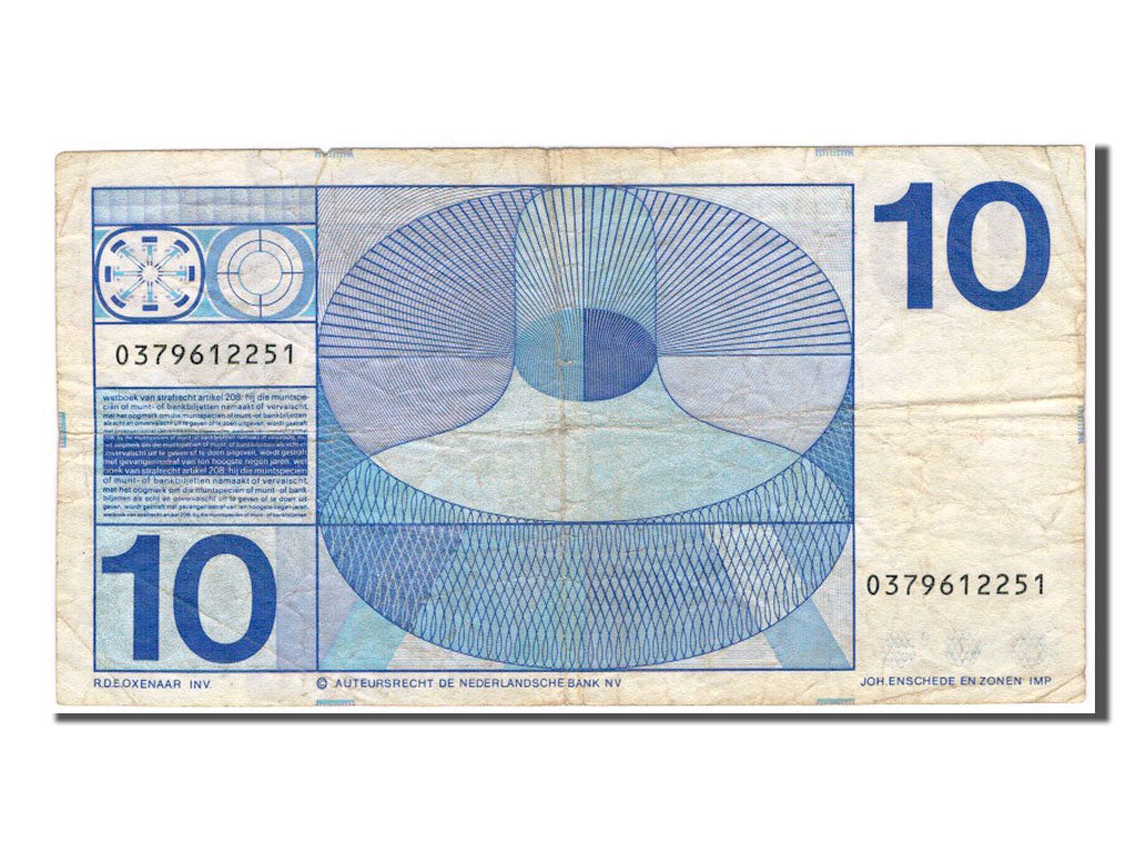 Paesi Bassi, 10 Gulden, 1968, MB