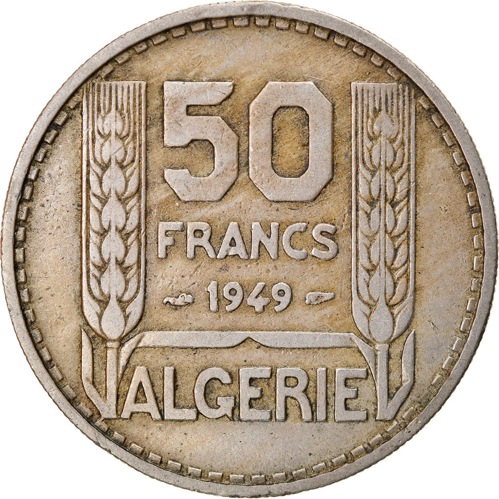 Munten, Algerije, 50 Francs, 1949, Paris, FR+, Copper-nickel, KM:92