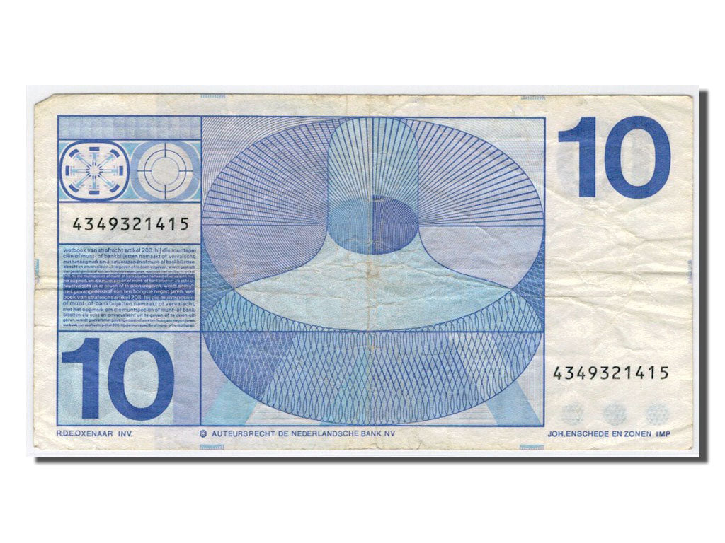 Paesi Bassi, 10 Gulden, 1968, MB+