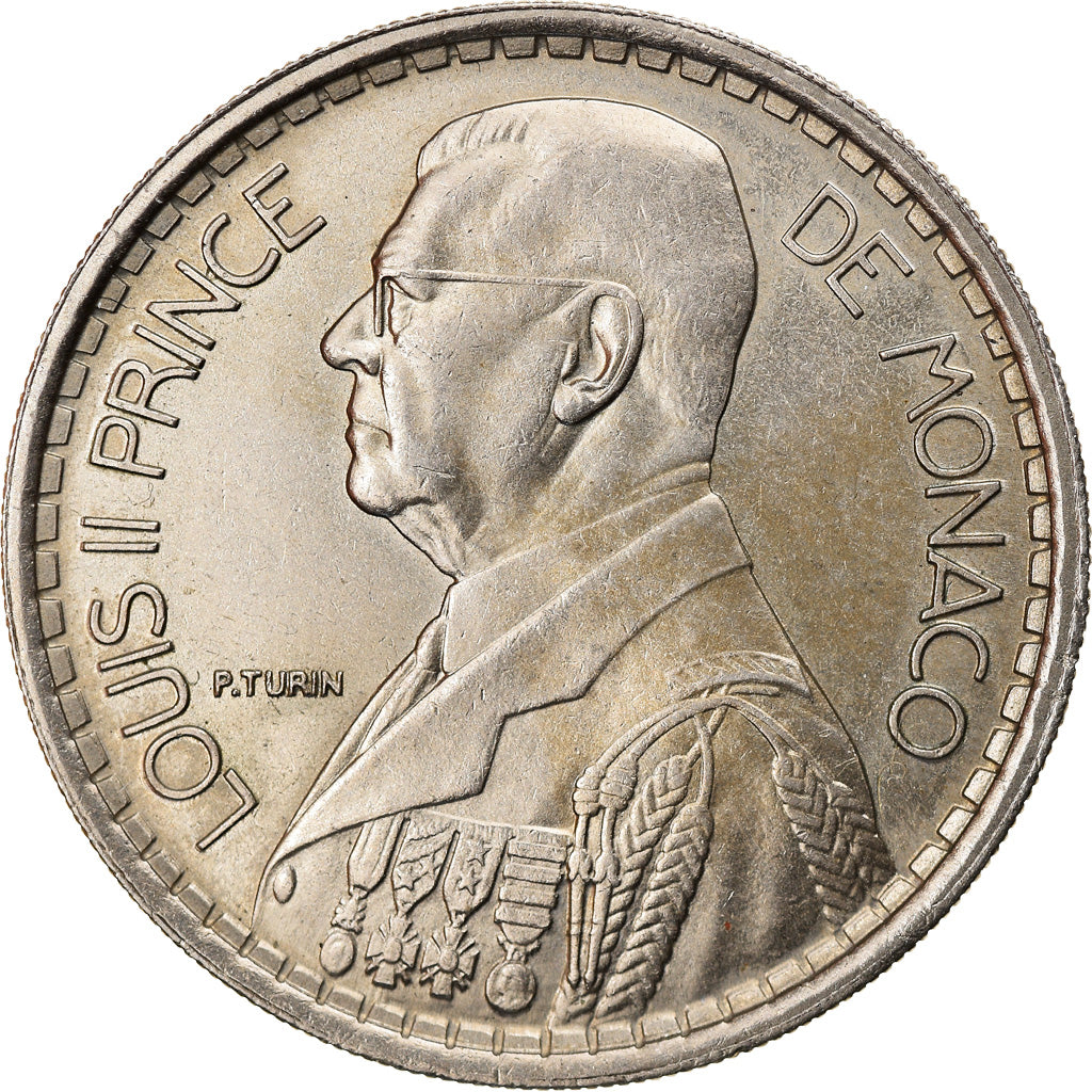 Moneda, Mónaco, Louis II, 20 Francs, Vingt, 1947, MBC+, Cobre - níquel, KM:124