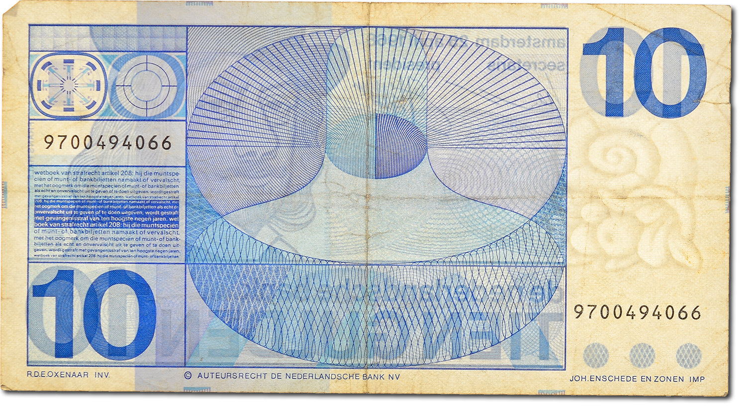 Banknote, Netherlands, 10 Gulden, 1968, EF(40-45)