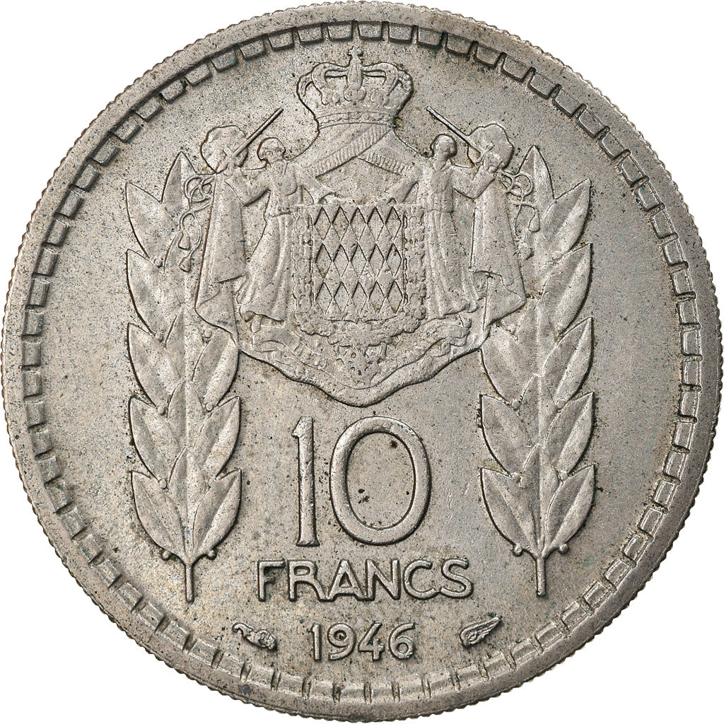 Coin, Monaco, Louis II, 10 Francs, 1946, VF(30-35), Copper-nickel, KM:123