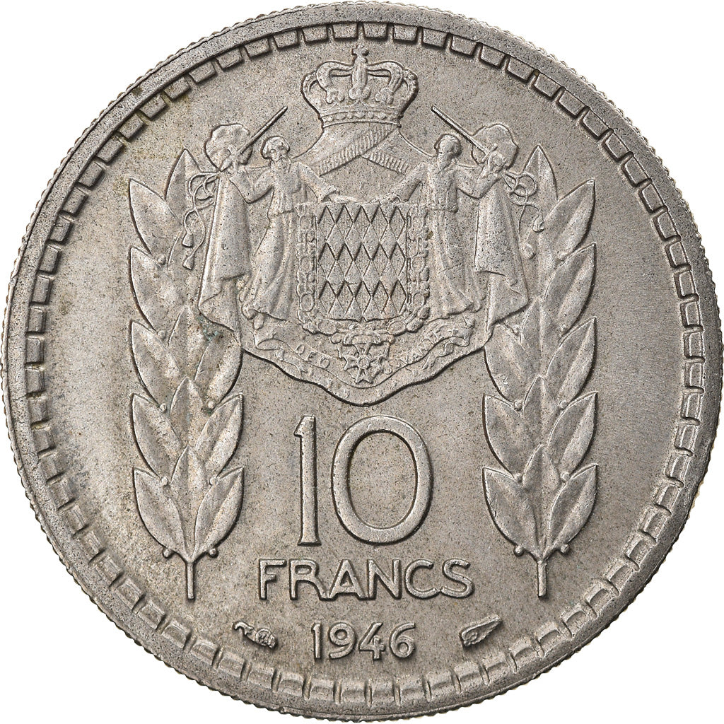 Monnaie, Monaco, Louis II, 10 Francs, 1946, TB+, Copper-nickel, Gadoury:MC136