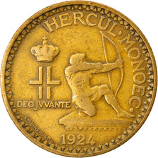 Münze, Monaco, Louis II, 2 Francs, 1924, Poissy, S+, Aluminum-Bronze, KM:112