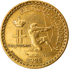 Moneta, Monaco, Louis II, 2 Francs, 1926, Poissy, MB+, Alluminio-bronzo, KM:115