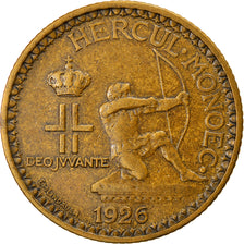 Coin, Monaco, Louis II, 2 Francs, 1926, Poissy, EF(40-45), Aluminum-Bronze