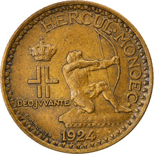 Monnaie, Monaco, Louis II, Franc, 1924, Poissy, TTB, Aluminum-Bronze