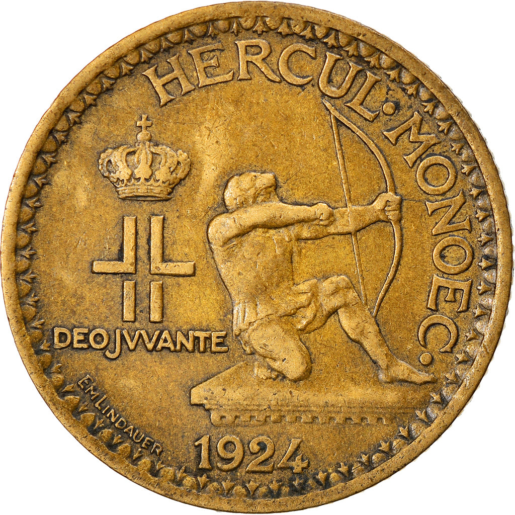 Münze, Monaco, Louis II, Franc, 1924, Poissy, SS, Aluminum-Bronze, KM:111