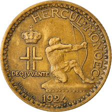 Münze, Monaco, Louis II, Franc, 1924, Poissy, SS, Aluminum-Bronze, KM:111