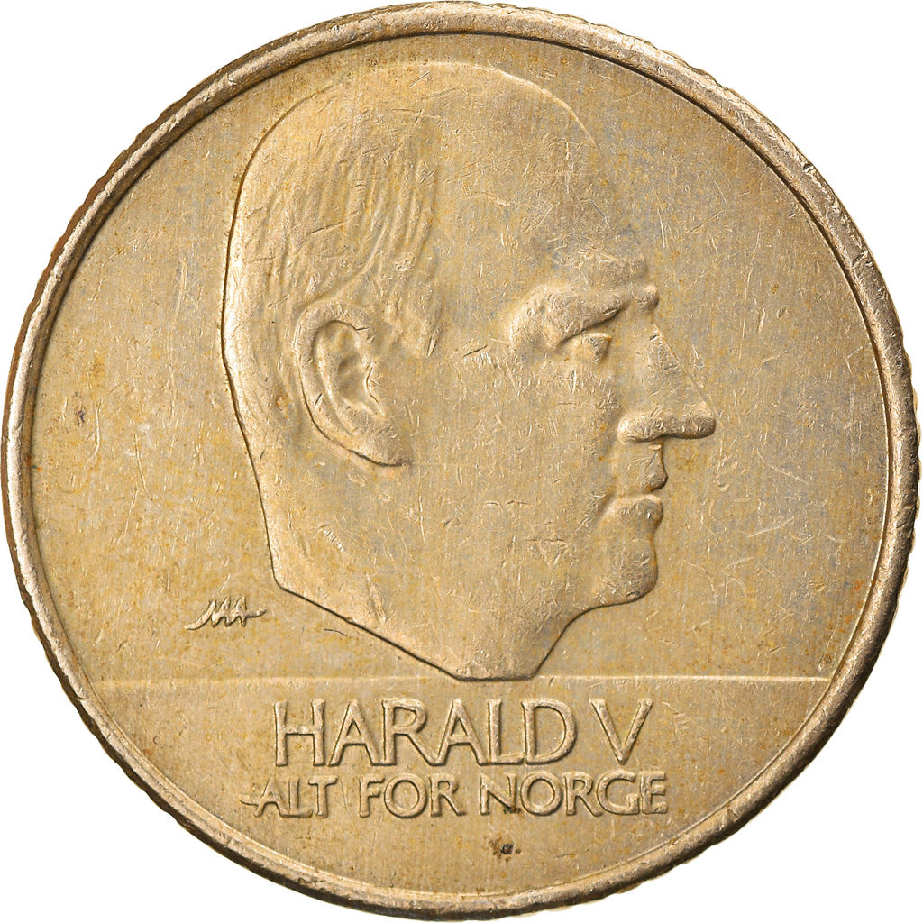 Coin, Norway, Harald V, 10 Kroner, 2006, EF(40-45), Nickel-brass, KM:457