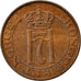 Moneda, Noruega, Haakon VII, Ore, 1936, MBC, Bronce, KM:367