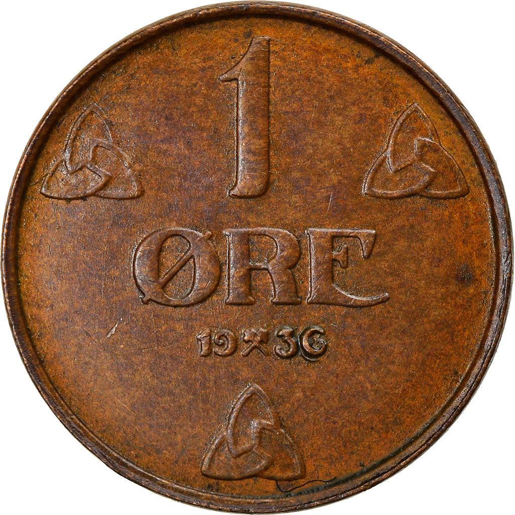 Coin, Norway, Haakon VII, Ore, 1936, EF(40-45), Bronze, KM:367