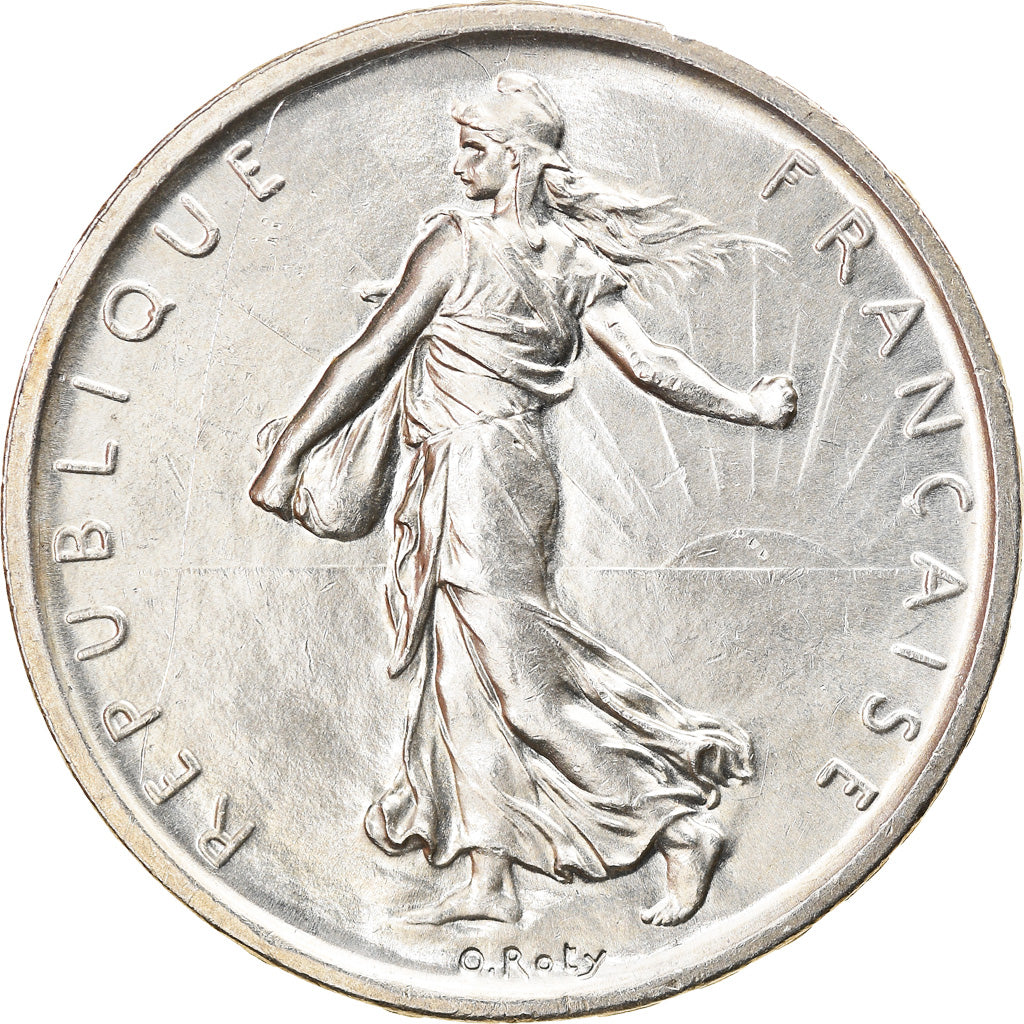 Moneta, Francja, Semeuse, 5 Francs, 1960, AU(55-58), Srebro, KM:926, Gadoury:770