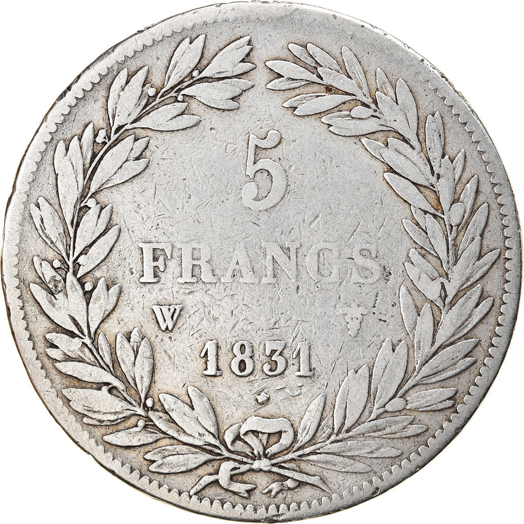 Monnaie, France, Louis-Philippe, 5 Francs, 1831, Lille, TB, Argent, Gadoury:676