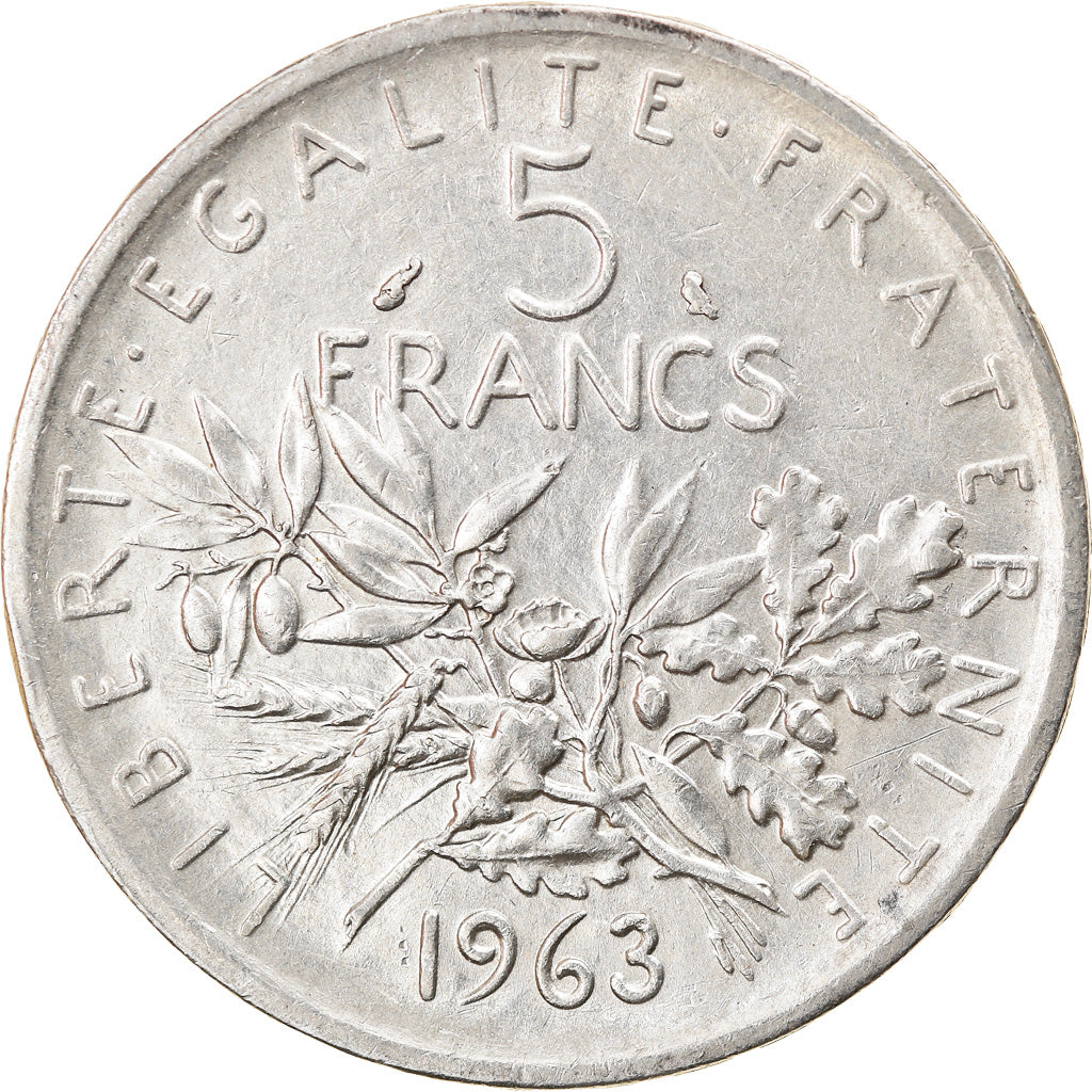 Monnaie, France, Semeuse, 5 Francs, 1963, Paris, TB+, Argent, Gadoury:770