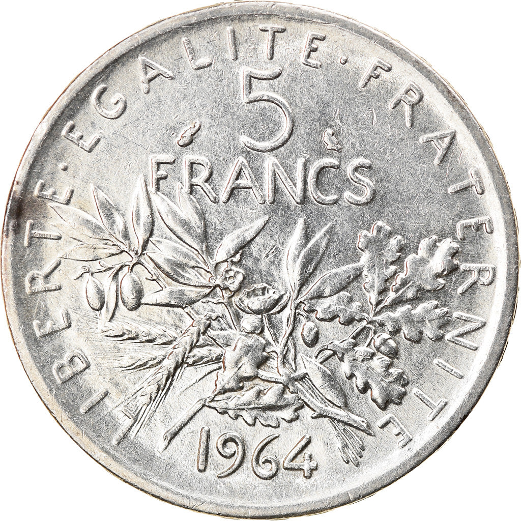 Coin, France, Semeuse, 5 Francs, 1964, Paris, AU(50-53), Silver, KM:926