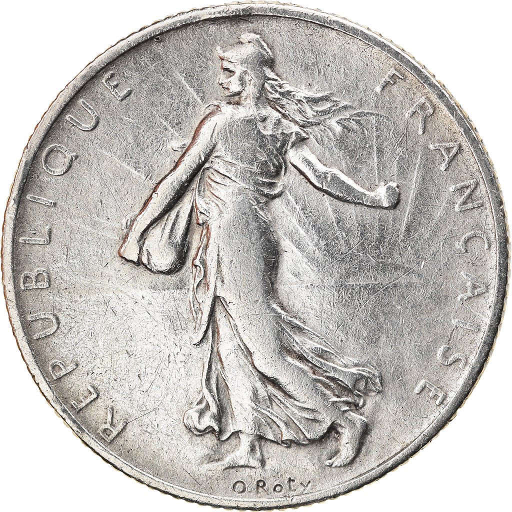 Moneta, Francja, Semeuse, 2 Francs, 1916, Paris, VF(30-35), Srebro, KM:845.1