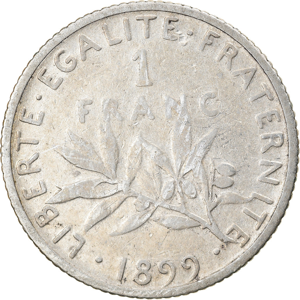 Moneta, Francia, Semeuse, Franc, 1899, Paris, MB, Argento, KM:844.1, Gadoury:467