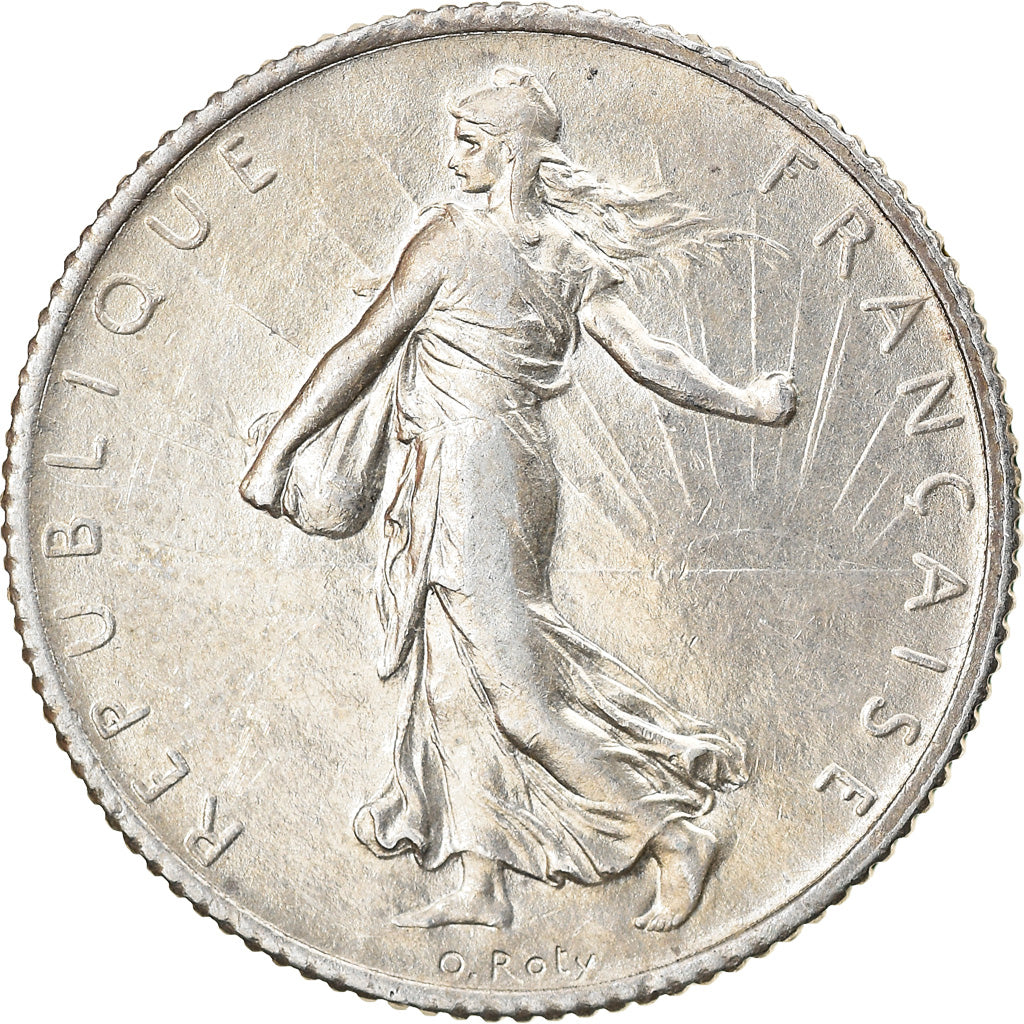 Coin, France, Semeuse, Franc, 1913, Paris, EF(40-45), Silver, KM:844.1