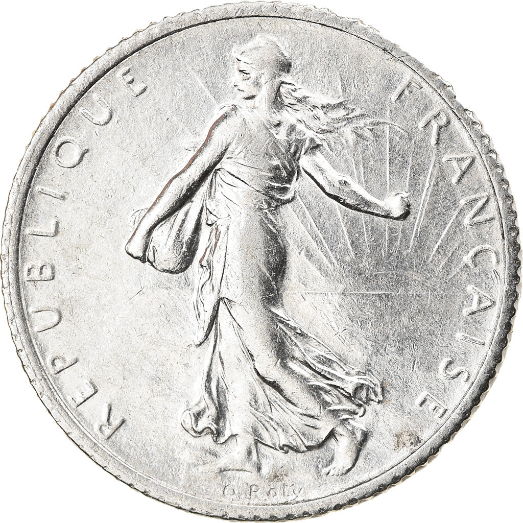 Coin, France, Semeuse, Franc, 1918, Paris, AU(50-53), Silver, KM:844.1