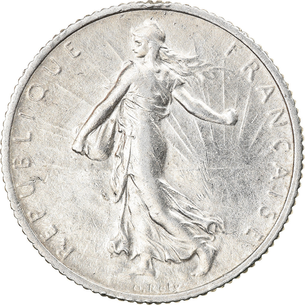 Monnaie, France, Semeuse, Franc, 1918, Paris, TB+, Argent, Gadoury:467, KM:844.1