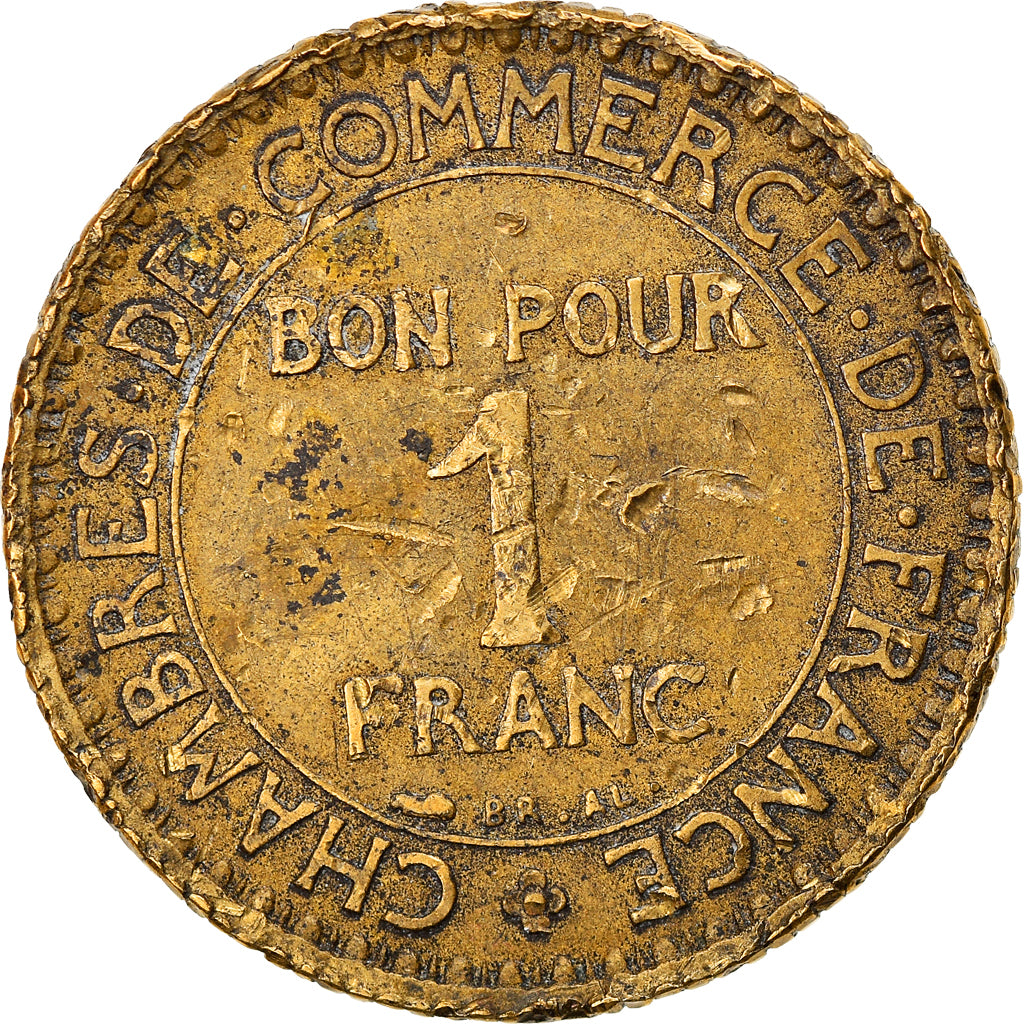 Moneta, Francja, Chambre de commerce, Franc, 1922, Paris, F(12-15)