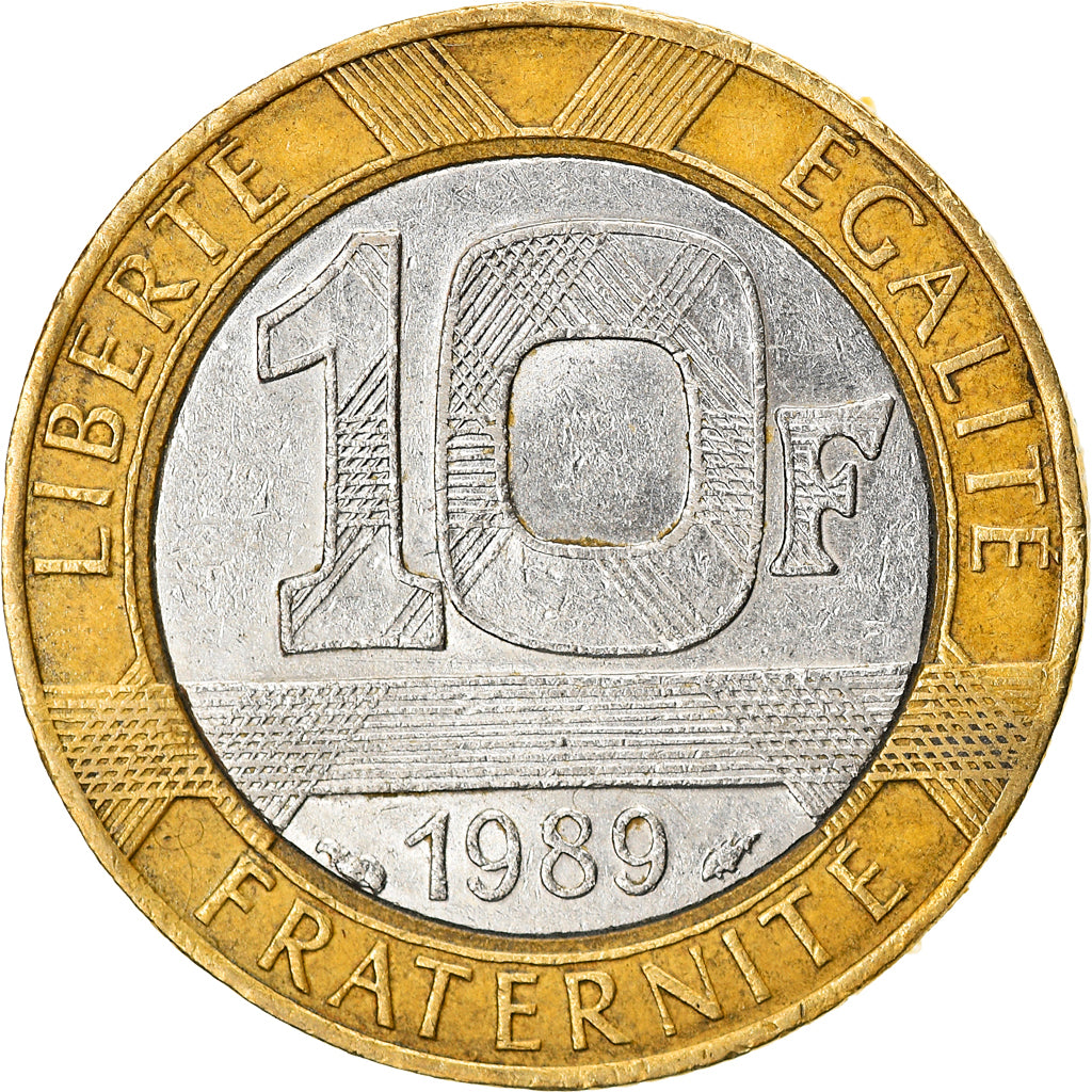 Coin, France, Génie, 10 Francs, 1989, Paris, VF(30-35), Bi-Metallic, KM:964.1