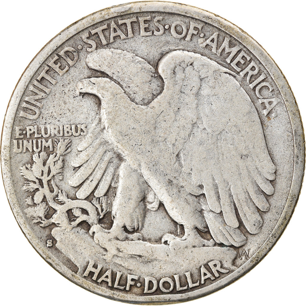 Coin, United States, Walking Liberty Half Dollar, Half Dollar, 1943, U.S. Mint