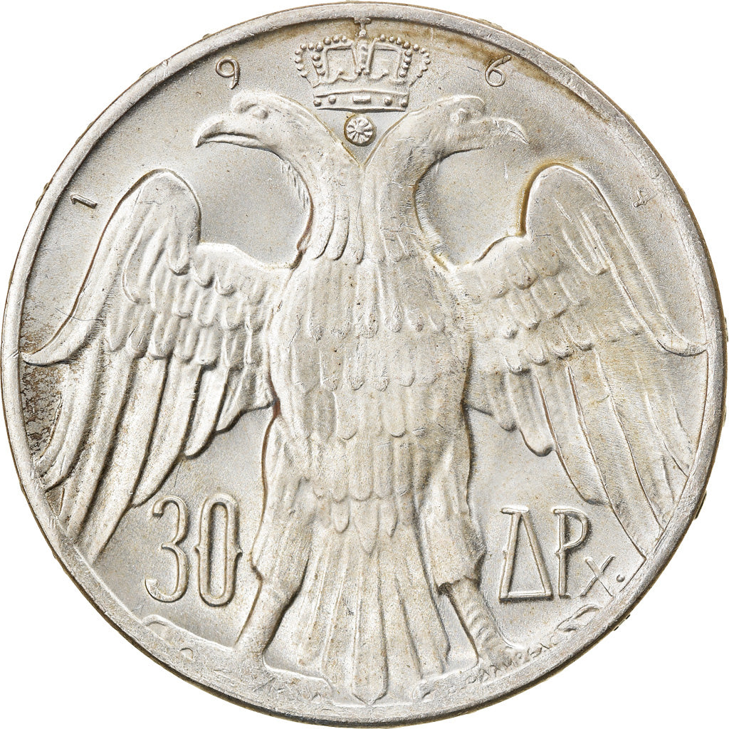 Coin, Greece, Constantine II, 30 Drachmai, 1964, Kongsberg, MS(60-62), Silver