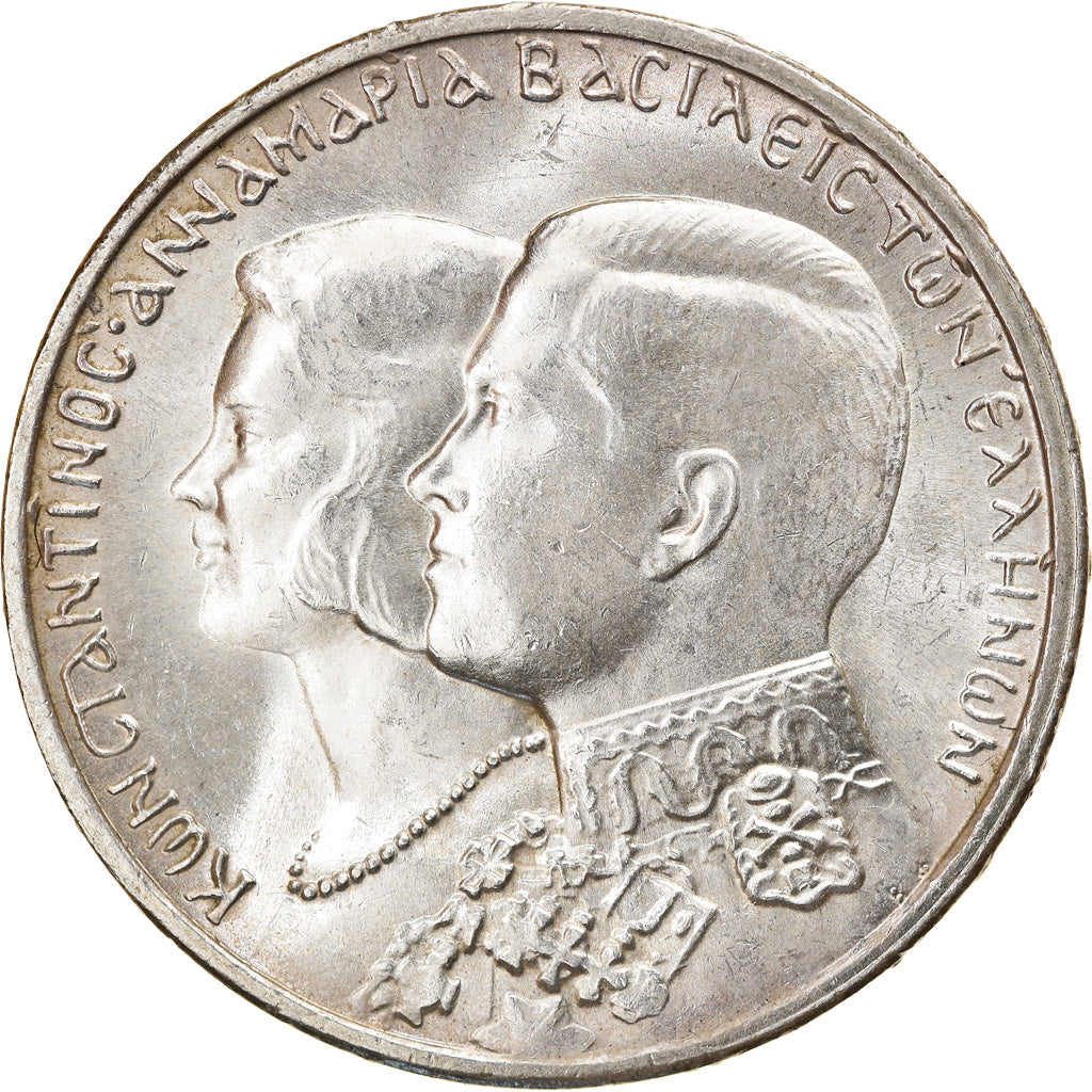 Moneta, Grecia, Constantine II, 30 Drachmai, 1964, Kongsberg, BB+, Argento