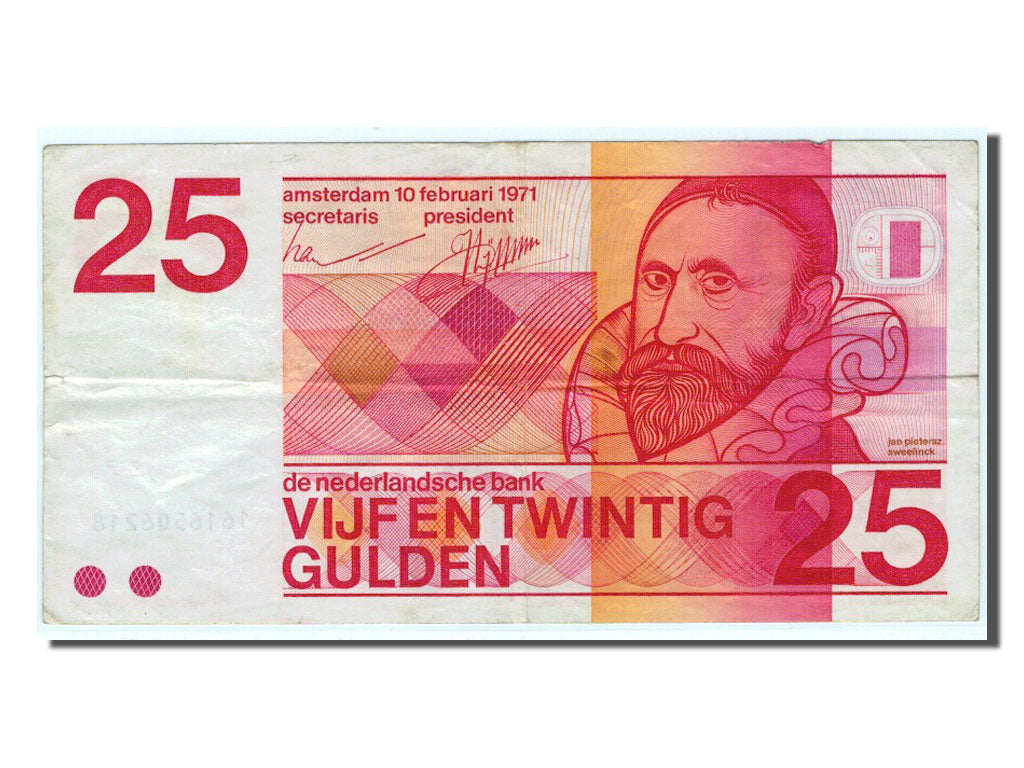 Geldschein, Niederlande, 25 Gulden, 1971, SS