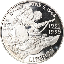 Coin, United States, Dollar, 1995, World War II,BE, MS(65-70), Silver, KM:244