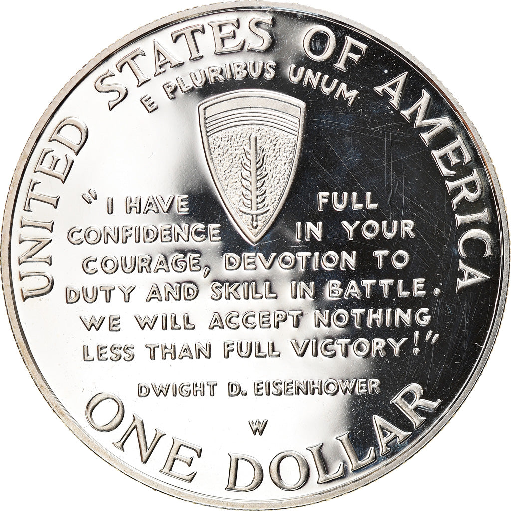 Coin, United States, Dollar, 1995, World War II,BE, MS(65-70), Silver, KM:244