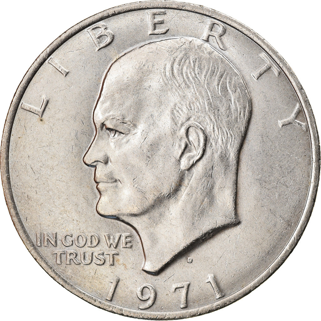 Coin, United States, Eisenhower Dollar, Dollar, 1971, U.S. Mint, Denver