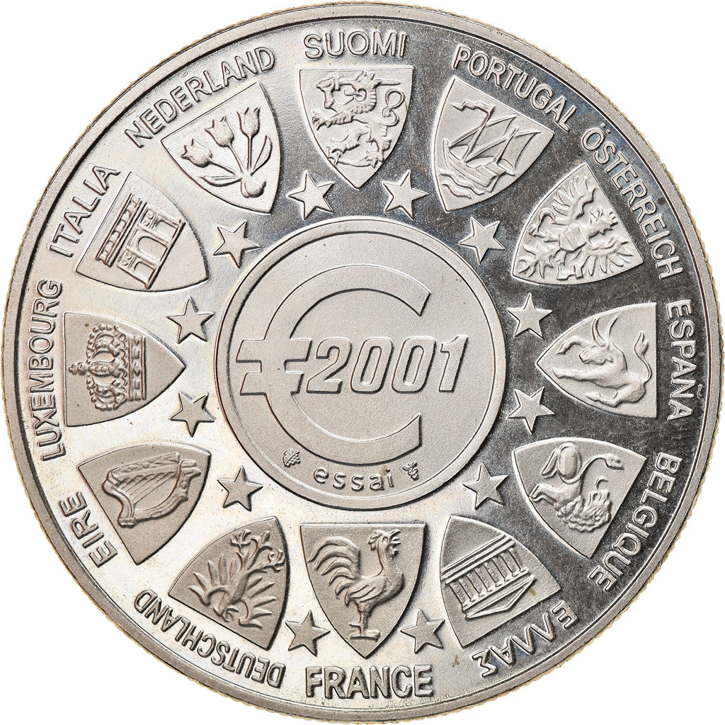 France, Medal, L'Europe, La Semeuse, 2001, Jimenez, MS(65-70), Copper-nickel