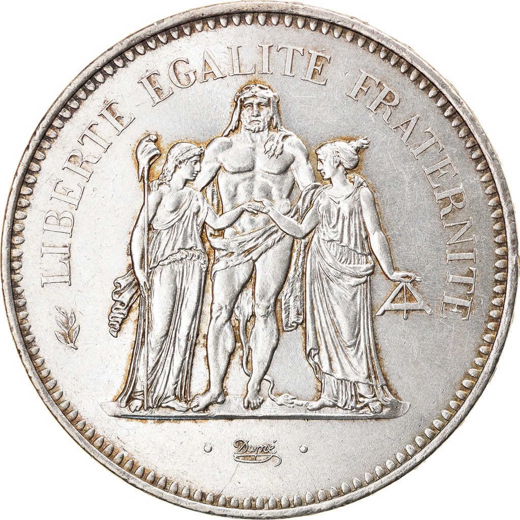 Coin, France, Hercule, 50 Francs, 1976, Paris, AU(50-53), Silver, KM:941.1