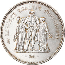 Coin, France, Hercule, 50 Francs, 1976, Paris, AU(50-53), Silver, KM:941.1