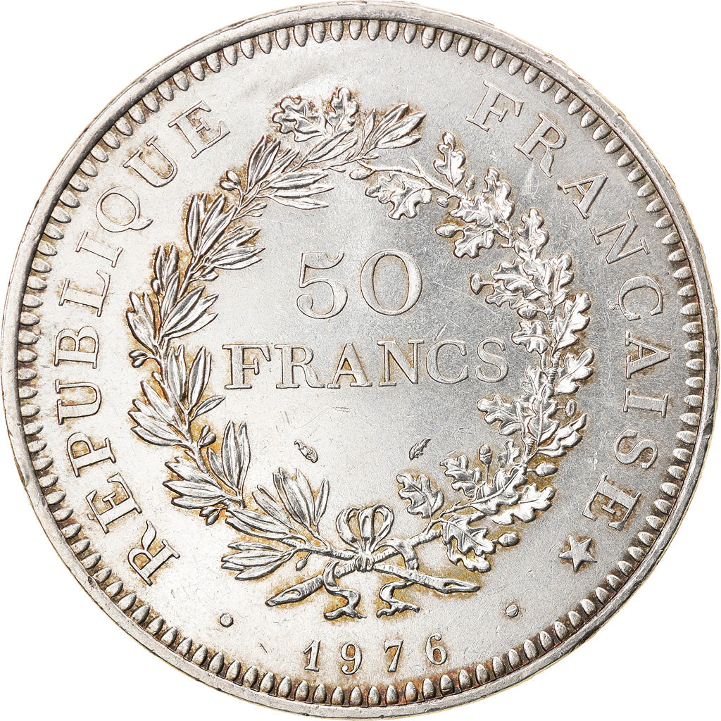 Coin, France, Hercule, 50 Francs, 1976, Paris, AU(50-53), Silver, KM:941.1