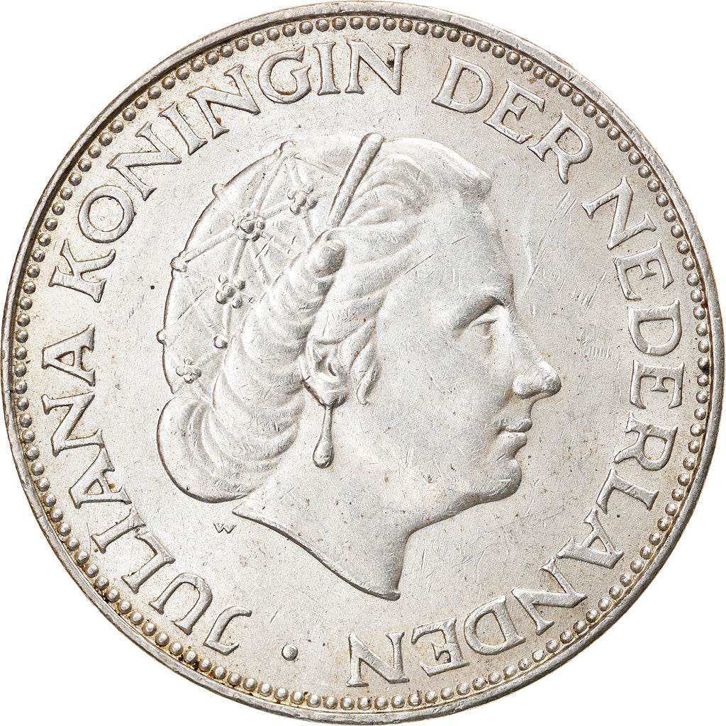 Monnaie, Pays-Bas, Juliana, 2-1/2 Gulden, 1960, TTB+, Argent, KM:185