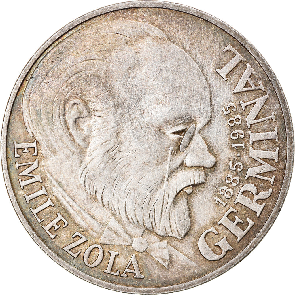 Moneta, Francja, Germinal, 100 Francs, 1985, EF(40-45), Srebro, KM:957