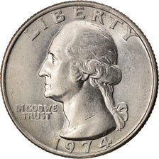 Coin, United States, Washington Quarter, Quarter, 1974, U.S. Mint, Philadelphia