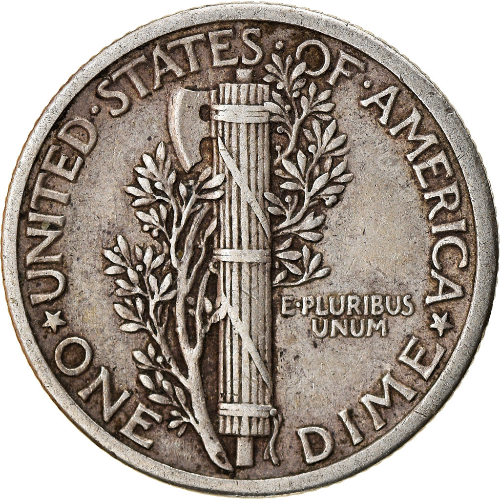 Monnaie, États-Unis, Mercury Dime, Dime, 1916, U.S. Mint, Philadelphie, TTB
