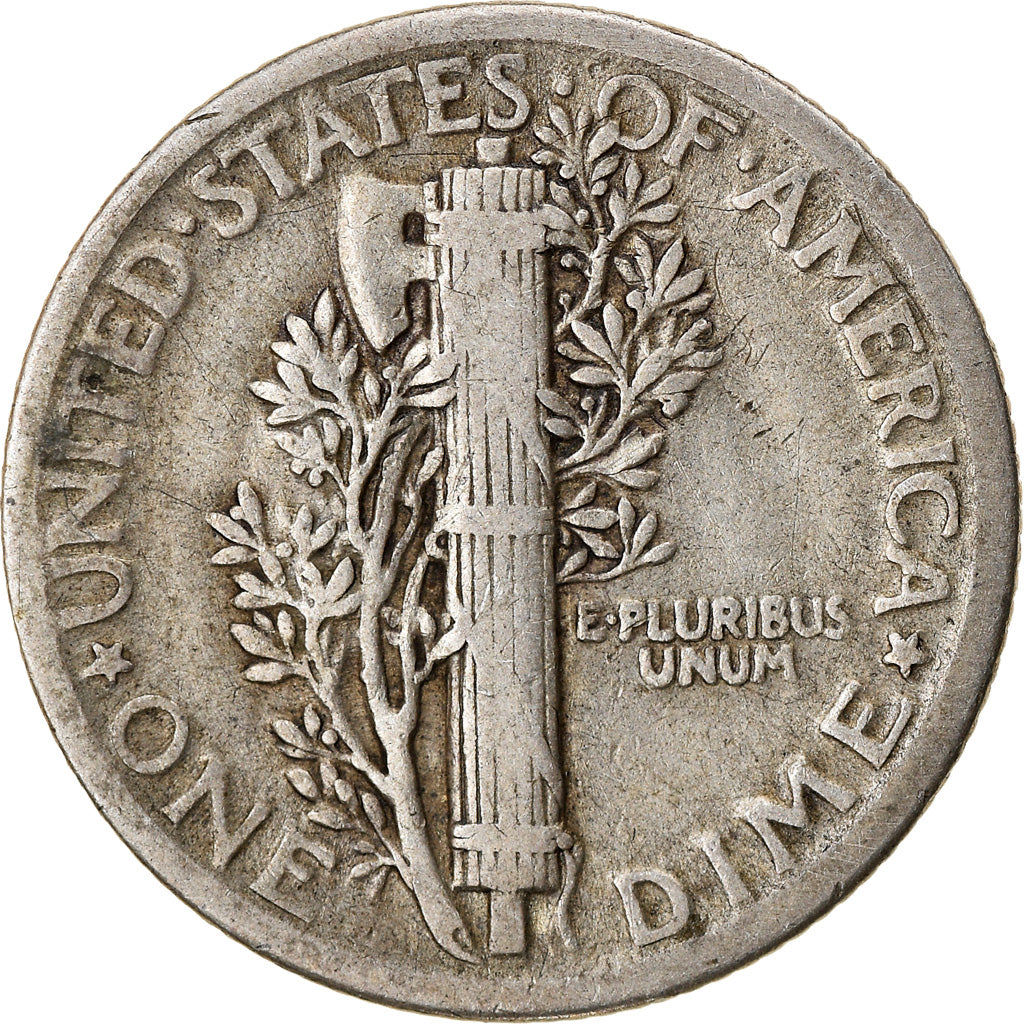 Coin, United States, Mercury Dime, Dime, 1918, U.S. Mint, Philadelphia