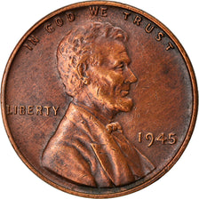 Coin, United States, Lincoln Cent, Cent, 1945, U.S. Mint, Philadelphia