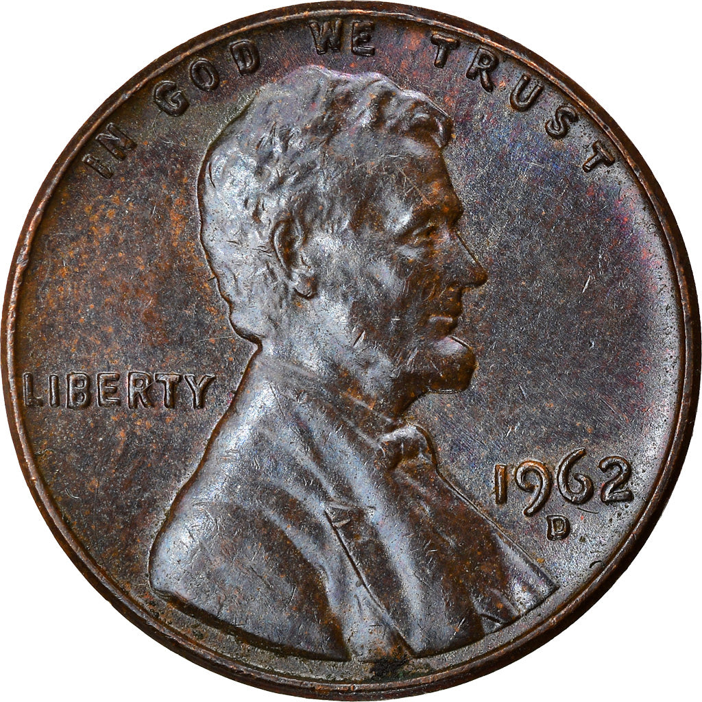 Coin, United States, Lincoln Cent, Cent, 1962, U.S. Mint, Denver, AU(50-53)