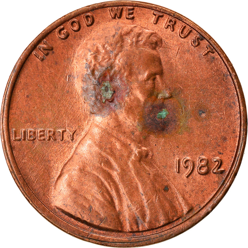 Moneta, Stati Uniti, Lincoln Cent, Cent, 1982, U.S. Mint, Philadelphia, MB+