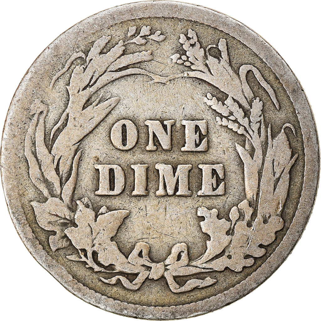 Coin, United States, Barber Dime, Dime, 1916, U.S. Mint, Philadelphia